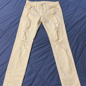 White H&M skinny jeans